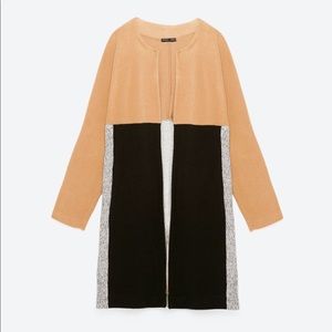 Camel colorblock coat